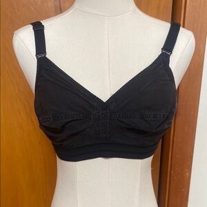 Black Cotton Women's Bra Made in India Fits 35-37